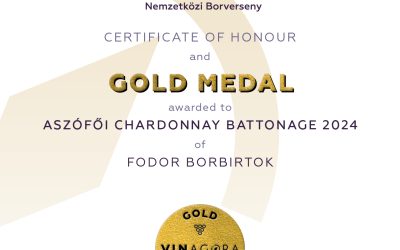 Hatalmas elismerés a 27. VinAgora Nemzetközi Borversenyen!
